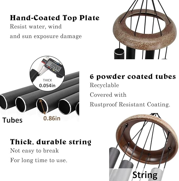 ASTARIN Personalized Happy Retirement Gift, Custom Name Retirement Wind Chimes for Women Men, 35" Large Deep Tone Wind Chime Retire Gifts for Teacher Co-Workers Boss(Produced in USA)