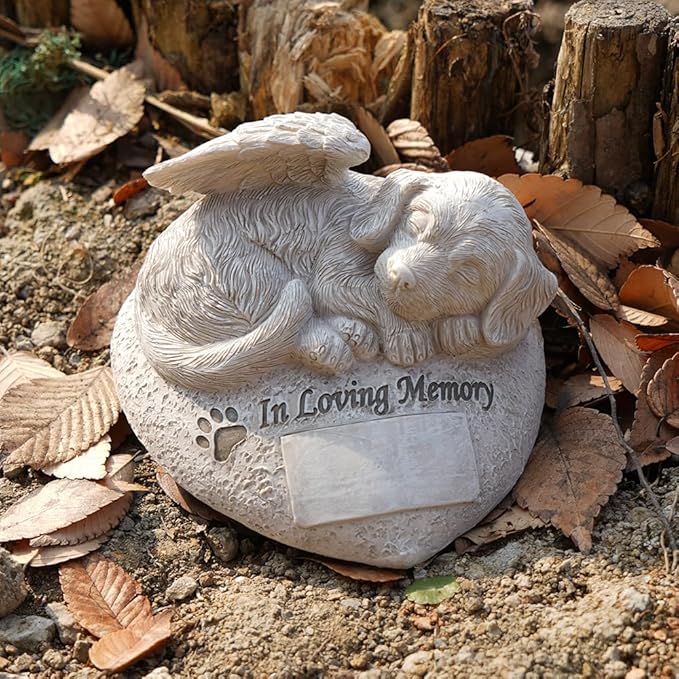 DIY Pet Memorial Stone - Personalized Outdoor Garden Memorial Gift for Loss of Dog, Customizable Keepsake for Pet Lovers(Dog)