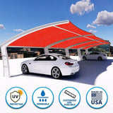 Houssity Red 3' x 72' Balcony Deck Fence Privacy Screen Cover Panel Shade Cloth Fabric for Chain Link Fence Patio Pool Railing Driveway Walkway Porch Playground Dog Kennel Residence Commercial Use