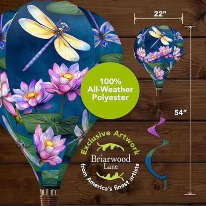Briarwood Lane Dragonflies and Water Lilies Hot Air Balloon Spinner
