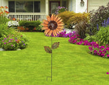 Metal Sunflower Garden Stakes Flower Yard Art Planter Stake Party Lawn Pathway Walkway Patio Decor Yard Sign Indoor Outdoor Decoration (36"+36")