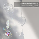 Crystal Suncatcher for New Parents – First Time Dad & Mom Gifts, Family of Three Ornament, Baby Announcements Ideas, Gender Reveal Gifts 2025
