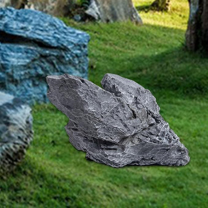 Baoblaze Artificial Rock Fake Rock PVC Versatile Decorative Sandstone Landscape Rock for Stations Squares Community Courtyard Backyard, 26cmx13cmx16cm