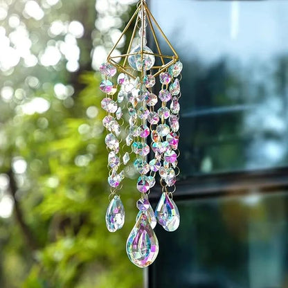 Sun Catchers with Crystals Hanging Crystals Prisms Suncatcher Crystal Suncatchers Hanging Wind Pendant for Window Garden Home (Type-A)