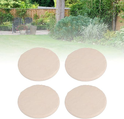 Yosoo 39.9cm Round Step Stones, 6 Ground Stakes, Decorative Landscaping Projects, Outdoor, Sidewalk, Garden Stepping Stones (Round)