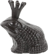 Healifty Adorable Iron Frog Figurine Home Decor Cute Frog Sculpture Lightweight Desktop Statue for Garden Living Balcony Gift and Decoration