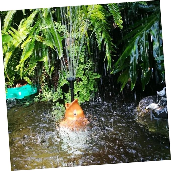 Kisangel Carp Statue Fountain Nozzle 4.33 Inch Outdoor Garden Water Spray Sprinkler for Pond Water Feature and Yard Decor