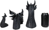 Ebros Swimming Castle Moat Mordor Dragon Lawn Garden Centerpiece Statue 3 Piece 21" Total Length Faux Stone Resin Finish Dungeons and Dragons Decor Figurine