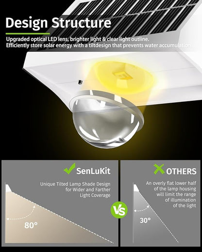Solar Fence Lights Outdoor Waterproof High Brightness LED Spot Lens Deck Lights 7 Mode Warm & Cool White RGB Solar Powered Wall Lighting Decor for Outside Patio Step Backyard Railing - 16 Pack(White)