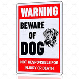 Beware of Dog Sign Rottweiler Metal Sign Warning Beware of Dog Signs for Fence Outdoor Farm Garden Gate Home Yard Decor 8x12 Inch