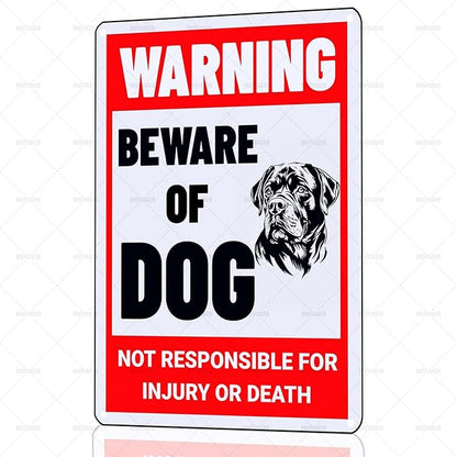 Beware of Dog Sign Rottweiler Metal Sign Warning Beware of Dog Signs for Fence Outdoor Farm Garden Gate Home Yard Decor 8x12 Inch