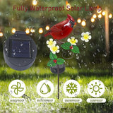 Grave Decorations for Cemetery 34 inch Cardinal Decor Cardinal Solar Light Cemetery Decorations for Grave Cardinals Gifts Decorative Garden Stakes