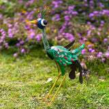 Metal Peacock Garden Statue,Outdoor Peacock Sculpture Decor Yard Art,Farmhouse Art for Yard, Patio, or Housewarming Gift for Mom, Friends