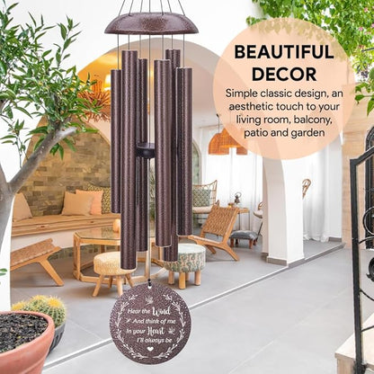 Personalized Wind Chimes, Wind Chimes for Loss of Loved Father/Mother/Lover, Commemorative Sympathy Bereavement Gifts for Condolences/Funeral, Product in USA