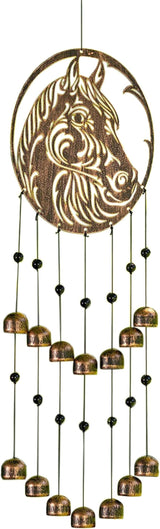 VP Home Rustic Horse Wind Chimes for Outside - Harmonic Windchimes with Animal Design for Gardens, Patios, and Porches - Thoughtful Gift for Mom, Grandma, and Gifts for Horse Lovers - 22x17x70 Inches