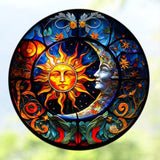 Stained Glass Window Hanging,suncatcher Stained Glass kit,Stained Glass Ornament, Garden suncatchers for Windows Hanging,Window Decor or Indoor,Gifts for Women, Lovers, Couple, Friends