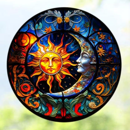 Stained Glass Window Hanging,suncatcher Stained Glass kit,Stained Glass Ornament, Garden suncatchers for Windows Hanging,Window Decor or Indoor,Gifts for Women, Lovers, Couple, Friends