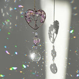 H&D HYALINE & DORA Sun Catcher Crystal Tree of Life Rainbow Maker Drops Hang for Window, Home Decor, Car Charms