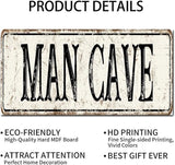 Madcolitote Rustic Man Cave Wood Signs Man Cave Custom Street Sign Vintage Wood Plaque Farmhouse Wall Art Farmhouse Wall Decor for Home Bars Clubs Cafes Man Cave Party 6x12in