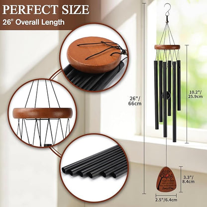 PRSTENLY Memorial Wind Chimes, 26 Inch Memorial Gifts for Loss of Loved One, Sympathy Gift Baskets for Loss of Mom Dad Son Daughter Husband Wife, Bereavement Remembrance Gift in Memory of Loved One