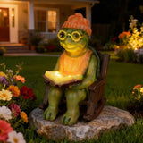 Solar Turtle Garden Statue with LED Lights, Waterproof Outdoor Decor for Patio, Yard, Lawn Ornaments, Garden Decorations, Valentines Day Decorations, Birthday Gifts for Women, Gifts for Mom Grandma