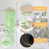 Wind Chimes for Outside, Handcrafted Green Capiz Shells Windchime Coastal Style Decor for Indoor/Outdoors, Garden Decor, Great for Women, Wind Chimes Lovers and More