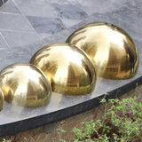 6pcs Hollow Hemisphere Ball Gazing Ball Half for Outdoor Decoration Shopping Mall Decor Wall Decorated (Gold)