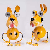 Dog Solar Lights Outdoor,Yard Art Metal Dog Statues,Outdoor Funny Statue for Garden Decor Yard Lawn Ornaments