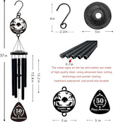 50th Anniversary Wedding Gifts for Couple,37" Golden Wedding Anniversary Wind Chimes, Unique 50 Years Marriage Keepsake for Parents Grandparents Wife Husband Friends(Beach Life)