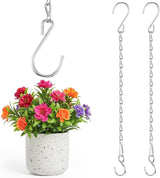 2 Pack Hanging Chain for Bird Feeders, Planters, Lanterns and Ornaments (19.7 Inch, Silver)