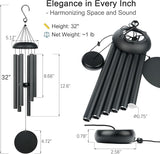 Memorial Wind Chimes for Outside Deep Tone 32" Windchimes Outdoors Decor Sympathy Wind Chimes for Loss of Loved One with Wind Catcher for Garden Patio Balcony and Home Best Gift