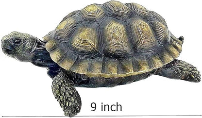 Bellaa Turtle Garden Sculptures Statues Home Decor Tortoise Realistic Cute Large Animal Gilbert Zen Garden Patio Lawn Yard Art Tanya Talia Galapagos Todd Outdoor Figurines 9 inch