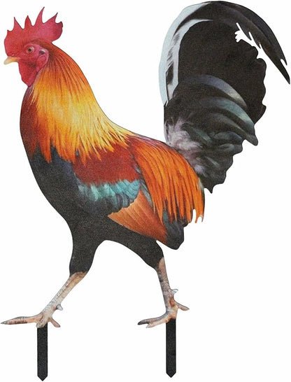 Decorative Garden Stakes,Large Chicken Decoration Grave Decorations for Cemetery (Large Chicken Decoration, 1 Pack)