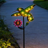 Solar Lights Outdoor Garden Stakes, Waterproof Hummingbird Lights Gifts for Women Mum and Metal Bird Decorative LED Lanterns for Yard, Patio (Hummingbird) (Hummingbird)