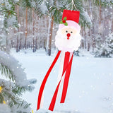 NOVWANG Santa Claus Windsock, 40 Inch 3D Winter Windsocks Outdoor Hanging Flag with Adjustable Hook Christmas Festival Party Decorations for Garden Porch Yard Patio Lawn