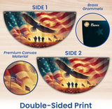 FLAGWIX American Eagle Veteran Flag - Non-Pleated American Army Fan Flag Bunting 1x3 ft - Veteran Gifts for Men Women, Patriotic Veteran Memorial Day Decorations Indoor Outdoor for Home Garden Decor