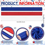 HunnmingRe 3 Pcs 2.5 x 19.7 Ft 4th of July Patriotic Bunting Decorations 250th Anniversary US Flag Decor 1 Red 1 White and 1 Blue DIY Hanging Flag Bunting for Porch Yard Indoor Outdoor Decor Party