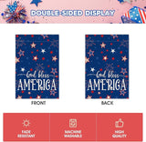 AVOIN colorlife God Bless America 4th of July Patriotic Garden Flag 12x18 Inch Double Sided Outside, Stars and Stripes Yard Outdoor Decoration