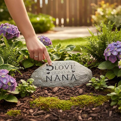 Personalization Universe Reasons Why Custom Garden Stones - Outdoor Decorative Stepping Stones with Family Names - Weather-Resistant Resin Garden Pathway Stones, Large 11.5" x 7.5"
