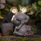 Frog Garden Statue Light Solar Light Figurine Outdoor Decor Fairy Garden Decorations Outside Art for Yard, Gardens Patio, Lawn Décor Unique Gift for Women (Frog)