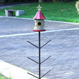 Bird House Bottle Tree for Outdoor Garden, Rust-Proof Metal Bottle Tree Stand, Garden Decorative Bottle Stand