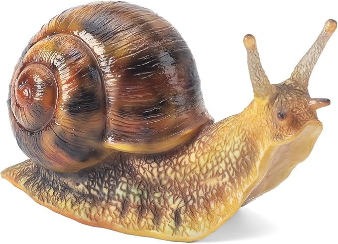 Garden Snail Sculpture, Reptile Resin Sculpture, Suitable for Outdoor Courtyard Pond Garden Lawn Decor Landscape, is The for Garden Enthusiasts (4 inches)