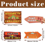 20 Pack Camping Themed Party Decorations Camping Party Directional Signs for Summer Camp Decor Welcome to Camp Birthday Supplies Classroom Wall Door Porch Yard Sign Photo Props Backdrop Supplies