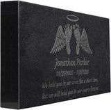 Black Granite Memorial Headstone Or Garden Memorial for Lost Infant or Child - Include You Personalized Text. Can be Used as a Sympathy Gift, Garden Stone or Grave Maker (24 x 12 x 4)