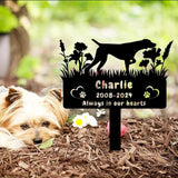 Custom German Shorthaired Pointer Dog Memorial Grave Marker,Personalized Flora Dog Memorial Stake,Dog Memorial Plaque Burial Stake Engraved Sign,Dog Sympathy Grave Stake,Dog Statue Headstone