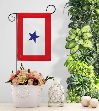 Blue Star Flag For Military Family Deployment With Pole Set Stand Outside House Bandera Door Yard Post Home Taprstry Wall Grave Decorations For Cemetery Service Porch Decor Memorial Veteran Day Gifts