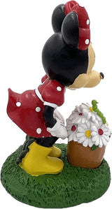 Disney Minnie Mouse with Caterpillar Everyday Outdoor Garden Statue, 8 inches Tall, Officially Licensed Disney Product