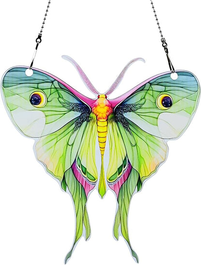 Moth Ornaments Colorful Window Hanging Decorations Home Wall Decor for Indoor Outdoor