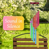 Wesiti 4 Pcs Colorful Wind Chimes with 12 Hollow Aluminum Alloy Tubes Deep Tone Metal Wind Chimes for Outside Large Wind Chimes for Home Patio Porch Backyard Garden, Decoration Meditation Yoga