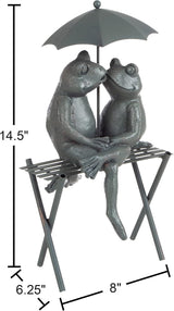 Frog Couple Statue-Resin Romantic Animal Figurine for Outdoor Lawn and Garden D?cor-Great for Flower Beds, Fairy Gardens, and More by Pure Garden